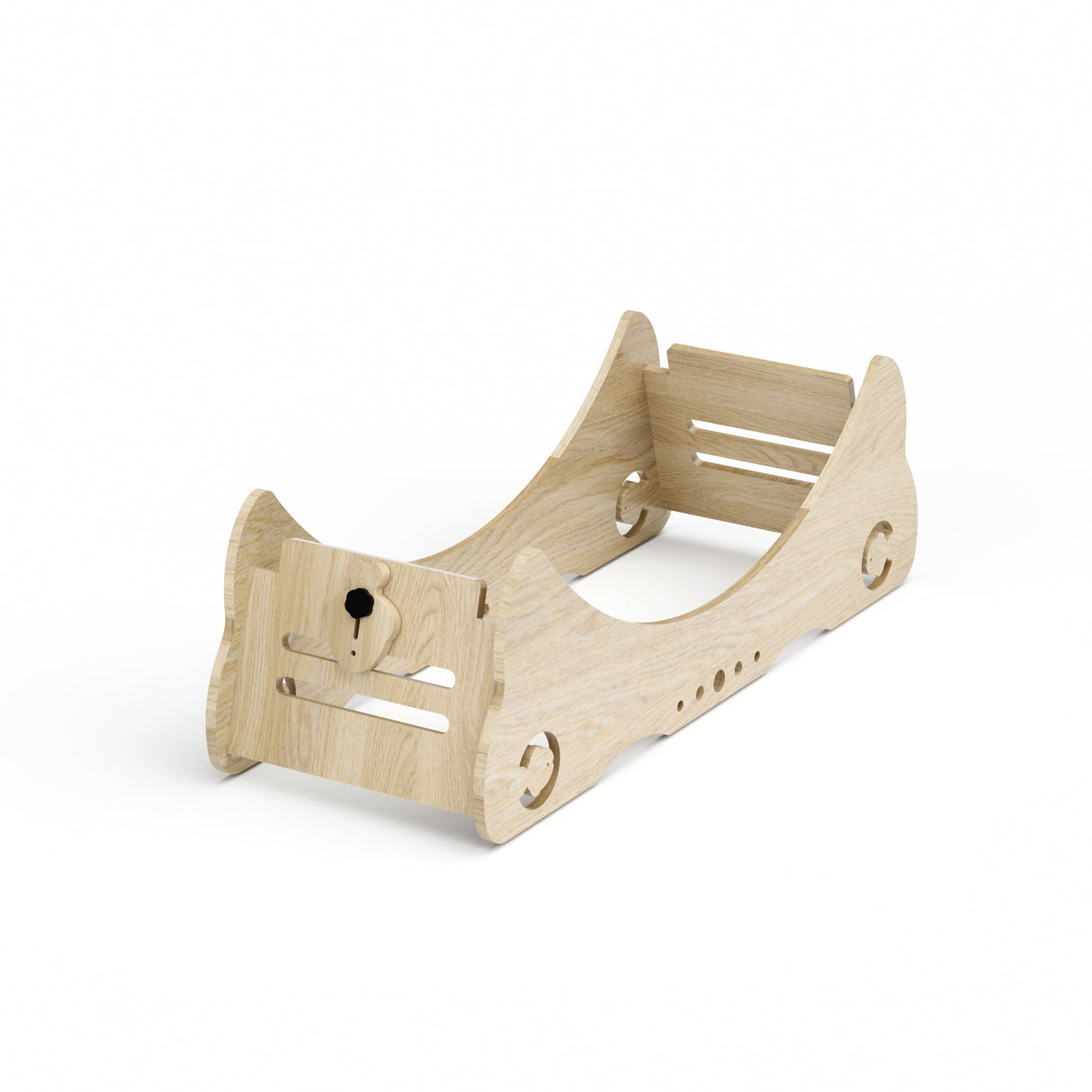 Indoor cat treadmill with carpet, tear device and latch natural wood, 39.4 inches long x 13.2 inches wide x 41.3 inches high - V.I.P Digital Presence