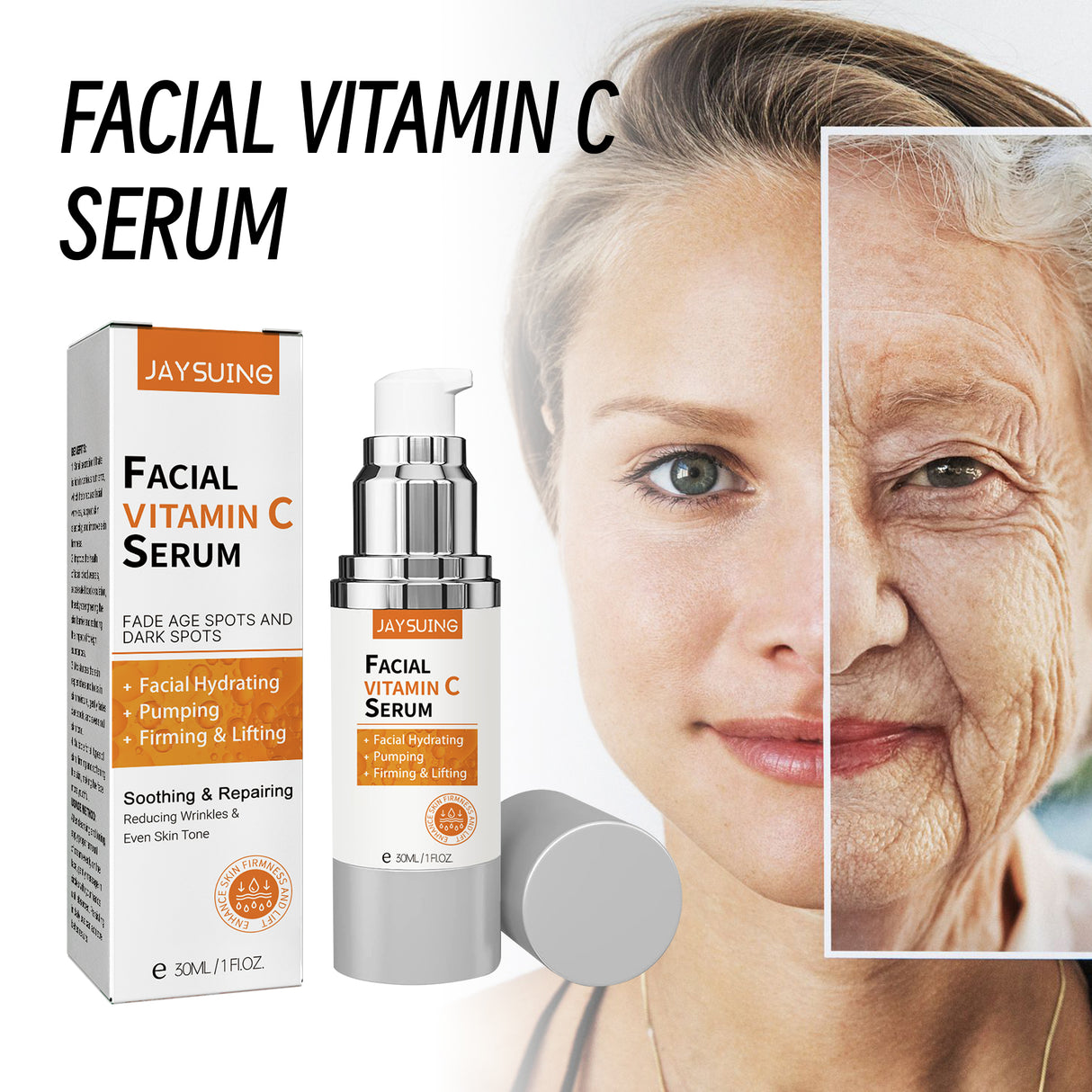 Anti-Aging Whitening Vitamin C Essence, Reduces Facial Fine Lines And Wrinkles, Firming Skin And Hydrating Essence