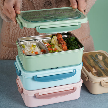 Classic simple microwaveable 304 stainless steel compartment insulation lunch box lunch box - V.I.P Digital Presence