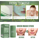 Green Tea Solid Mask, Deep Cleansing Hydrating Mask Stick Pore-Narrowing Paste Mask Stick - V.I.P Digital Presence