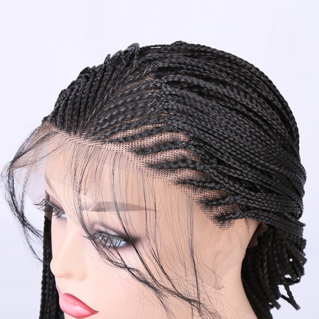 Long Synthetic Wig with Braided Box Braids Wigs For Black Women Daily Wear White Hat Wig Adjustable For Girls - V.I.P Digital Presence