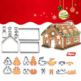 18 piece Christmas stainless steel 3D cookie mold gingerbread house cookie mold set - V.I.P Digital Presence