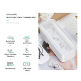 Intelligent Sonic Wave Cleaning Machine, Small Household Cleaner, Portable Electric Ultra Frequency Sonic Wave Cleaning Box - V.I.P Digital Presence