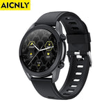 Reloj inteligente deportivo con Bluetooth para hombre y mujer, resistente al agua, con control del tiempo y pantalla táctil, compatible con Android, iOS y Samsung.