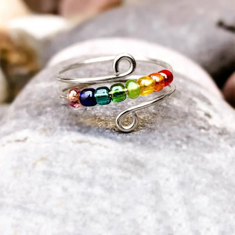 925 Sterling Silver Bead Wrap Ring - V.I.P Digital Presence