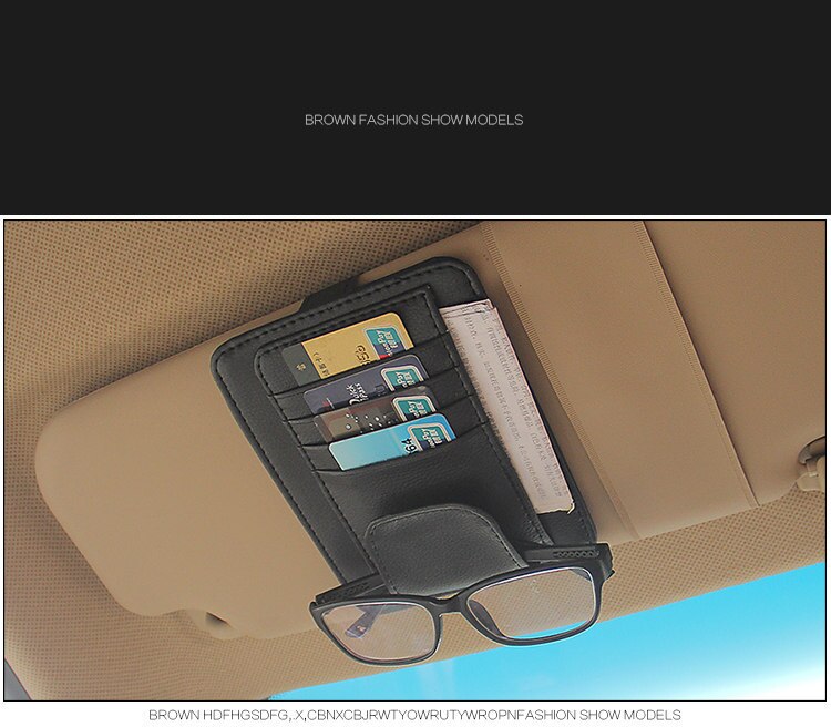 IKSNAIL Car Sun Visor Bill Pen Business Card Holder CD DVD Organizer Storage Box Sunglasses Clip Stowing Tidying Car Accessories - V.I.P Digital Presence