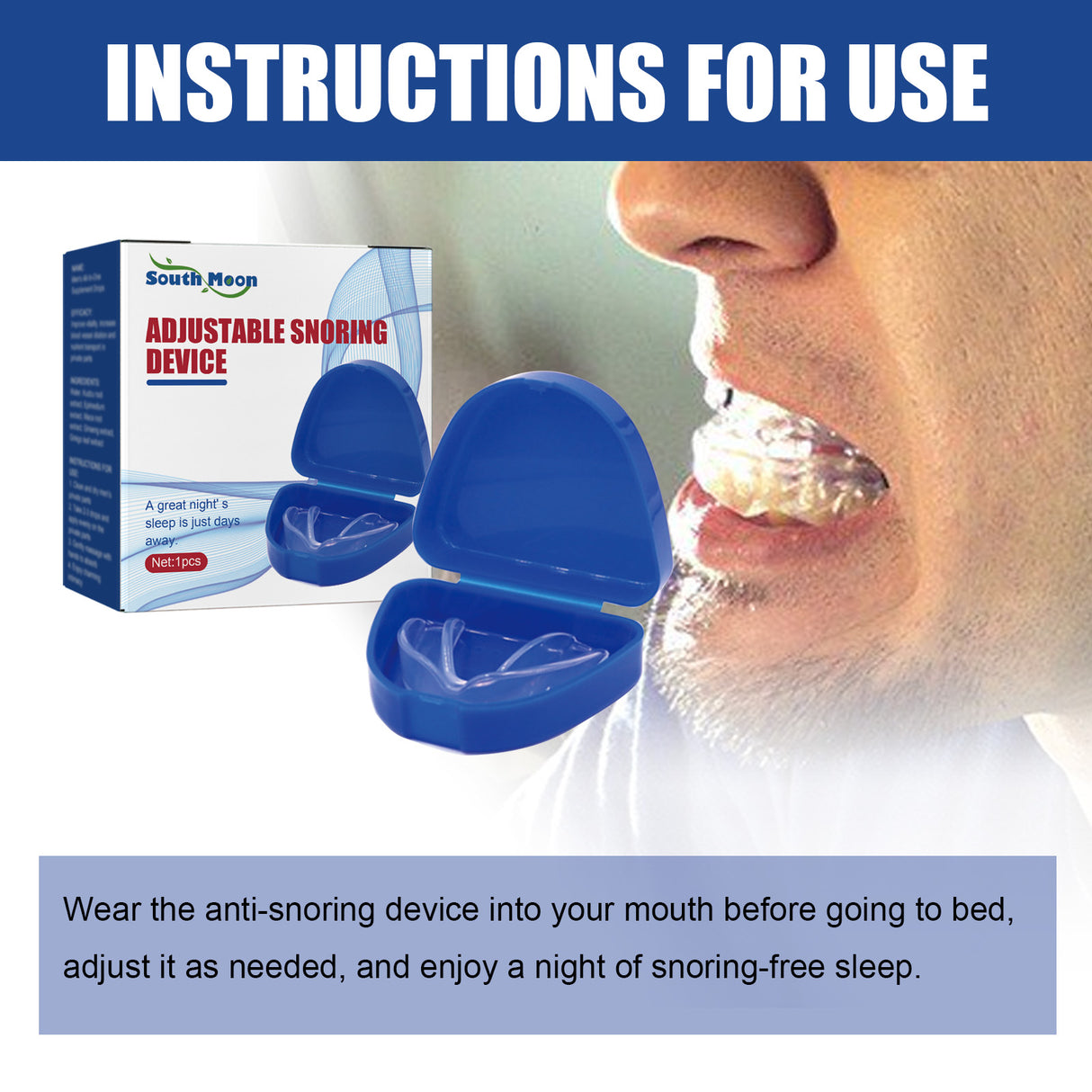 Adjustable Snoring Device, Correction At Night Help Sleep Cleaning Nasal Breathing Care Snore Stop Device - V.I.P Digital Presence