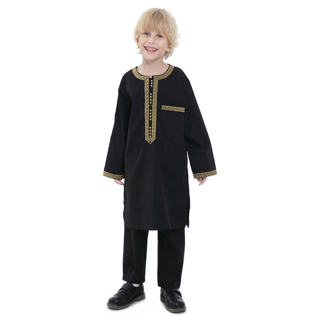 Middle Eastern teenage boy embroidered robe set - V.I.P Digital Presence