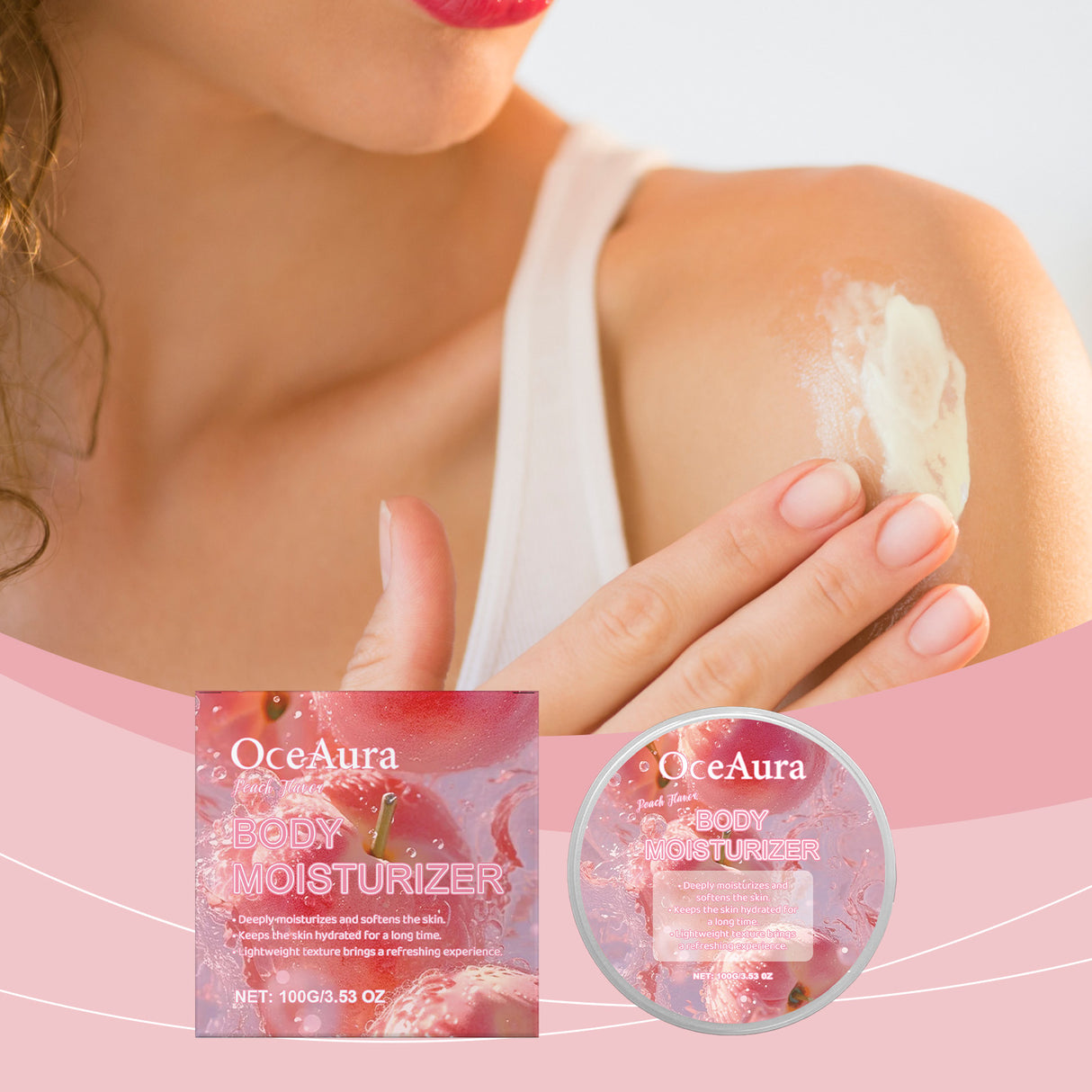 Peach Moisturizing Moisturizer Body Moisturizing Treatment Hydrating Refreshing Firming Body Cream