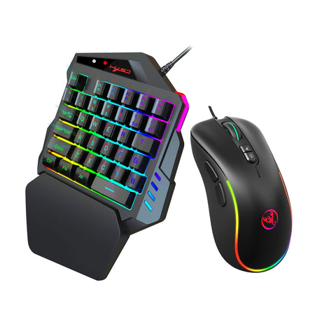 V500 gaming one handed keyboard RGB illuminated keyboard built-in converter supports PS3 and PS4 gaming consoles - V.I.P Digital Presence