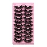 10 Pairs Of Messy Thick Imitation Mink Hair False Eyelashes 3D Stereo Realistic European And American Fried Hair False Eyelashes - V.I.P Digital Presence