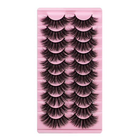 10 Pairs Of Messy Thick Imitation Mink Hair False Eyelashes 3D Stereo Realistic European And American Fried Hair False Eyelashes - V.I.P Digital Presence