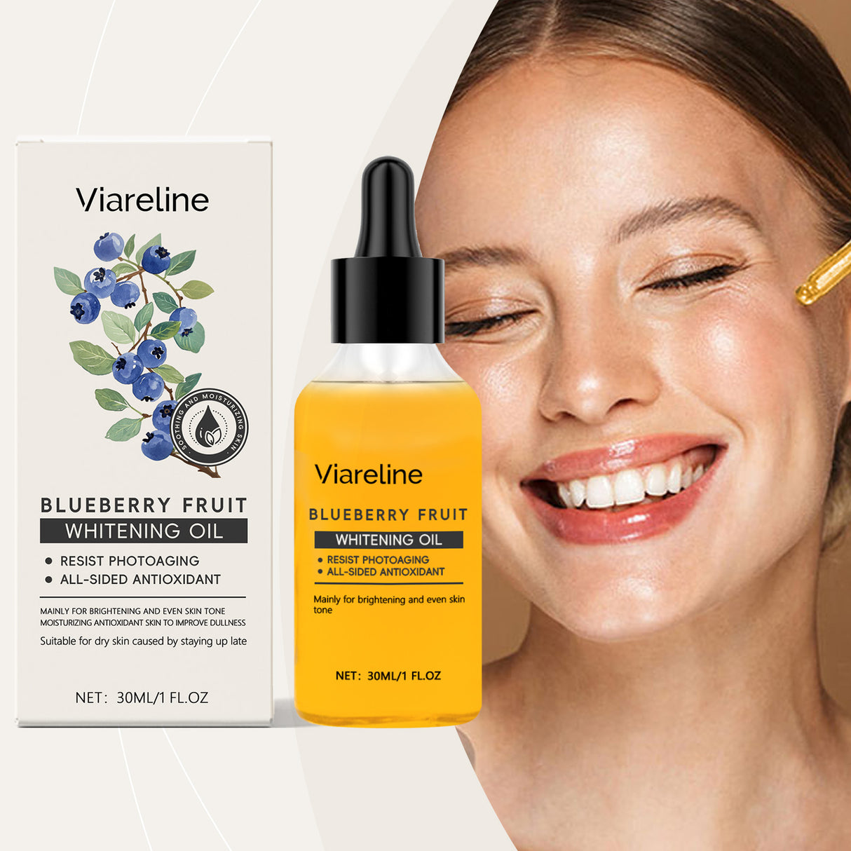 Blueberry Essence Oil Brightening, Moisturizing And Moisturizing Skin Care Essence Oil