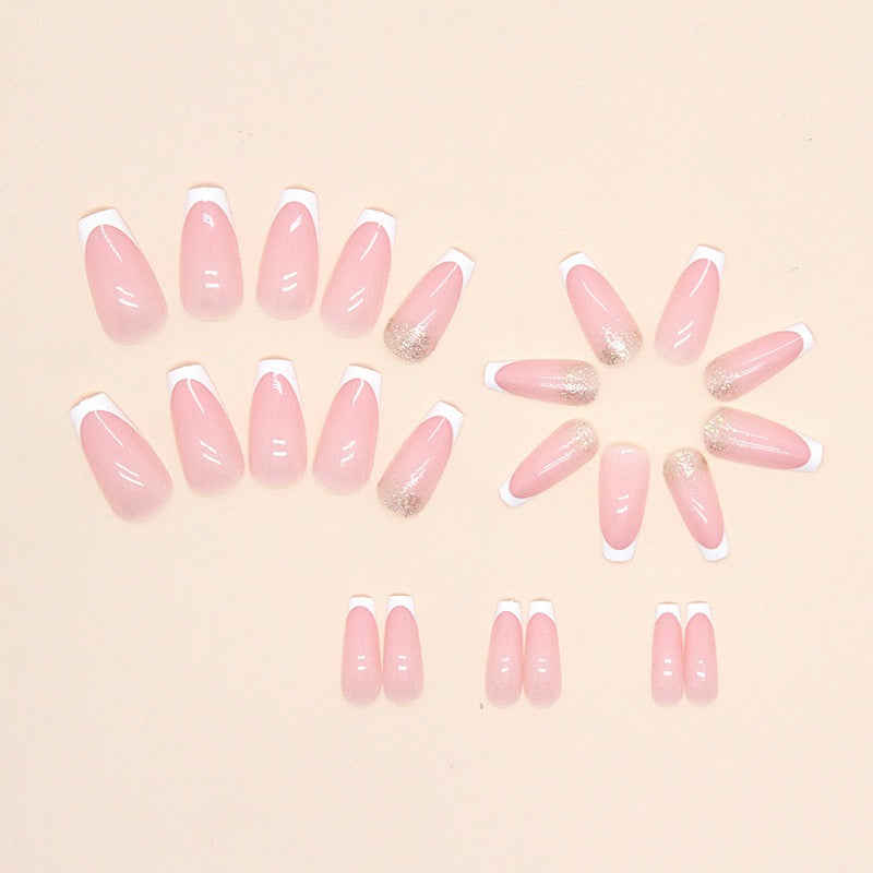 French simple glitter girl’s soft and tender wearable manicure nails - V.I.P Digital Presence