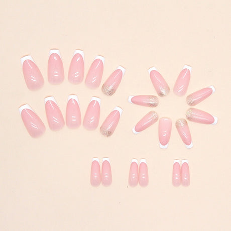 French simple glitter girl’s soft and tender wearable manicure nails - V.I.P Digital Presence