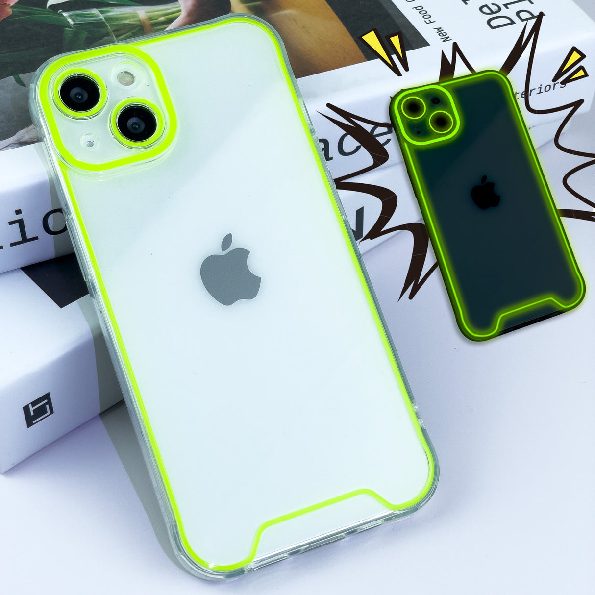 Suitable for iPhone 15 Promax luminous phone case Apple 13/12 transparent material silicone protective case - V.I.P Digital Presence