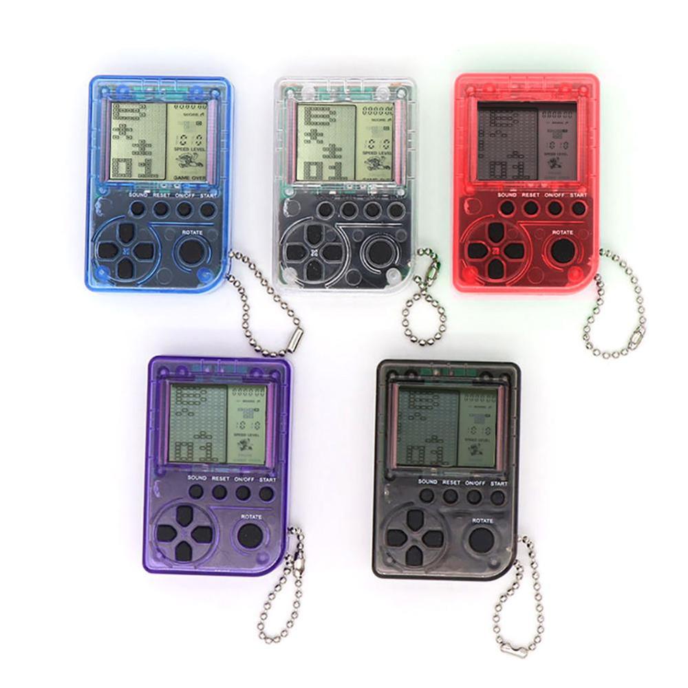 Mini consola de juegos portátil para niños, nostálgica, con llavero, Tetris, regalo para niños 