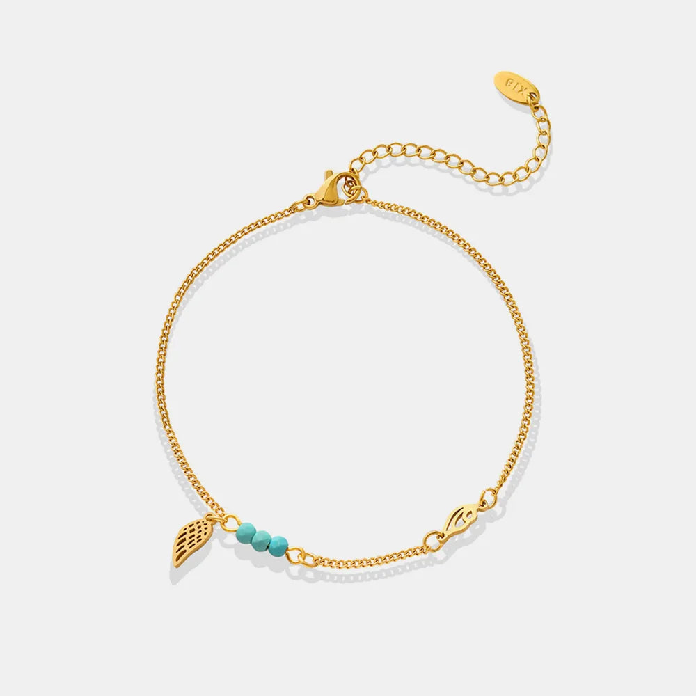 Titanium Steel Wing Shape Charm Anklet Bracelet - V.I.P Digital Presence