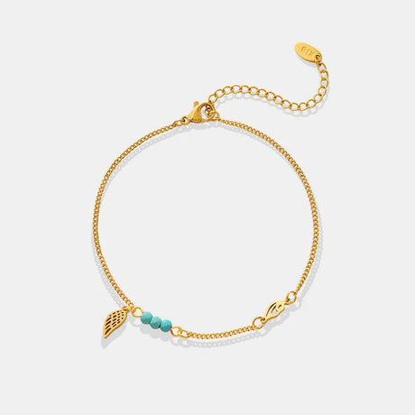 Titanium Steel Wing Shape Charm Anklet Bracelet - V.I.P Digital Presence