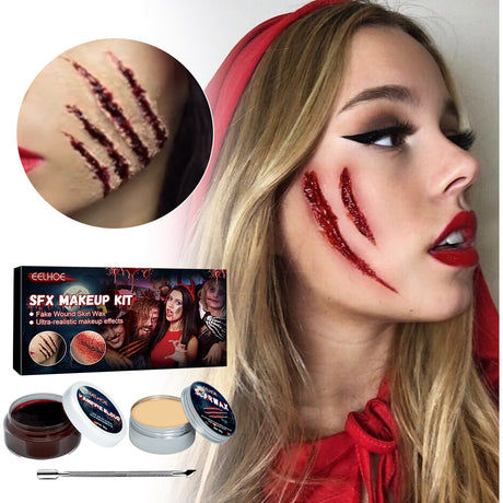 SFX Makeup Kit, Makeup Props Scar Makeup Scary Atmosphere Party Makeup Set - V.I.P Digital Presence