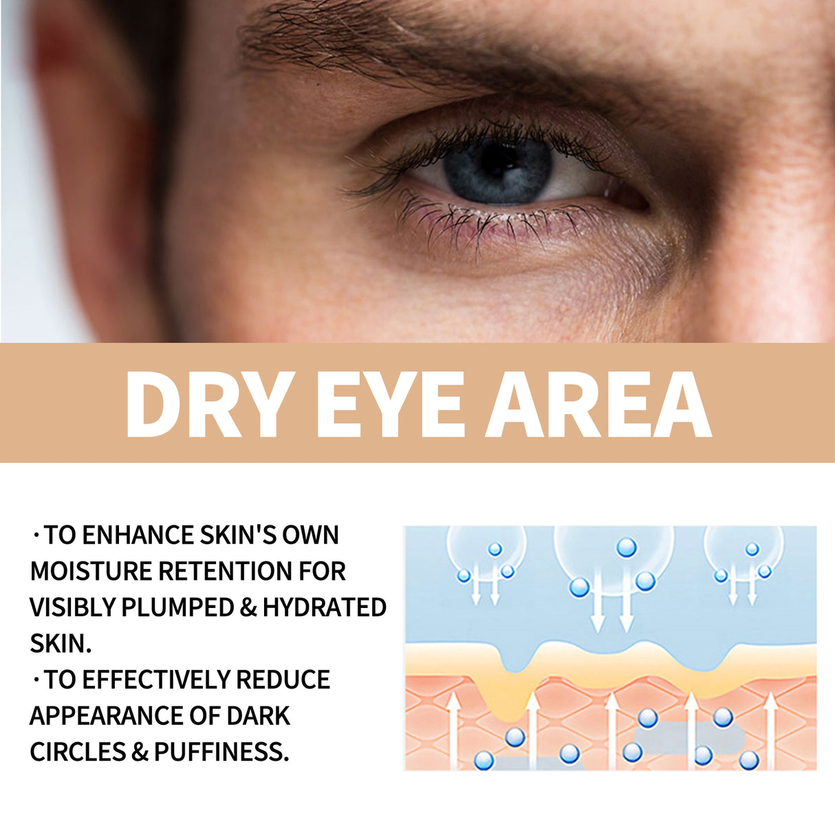 Hydrating Eye Roller For Men, Firming Lift Reduces Fine Lines, Dark Circles And Bags Under The Eyes - V.I.P Digital Presence