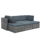 Patio Furniture, Outdoor Furniture, Seasonal PE Wicker Furniture,5 Set Wicker Furniture With Plywood Coffee Table
