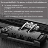 Black 3 Piece Luggage Set Hardside Spinner Suitcase with TSA Lock 20" 24' 28" Available