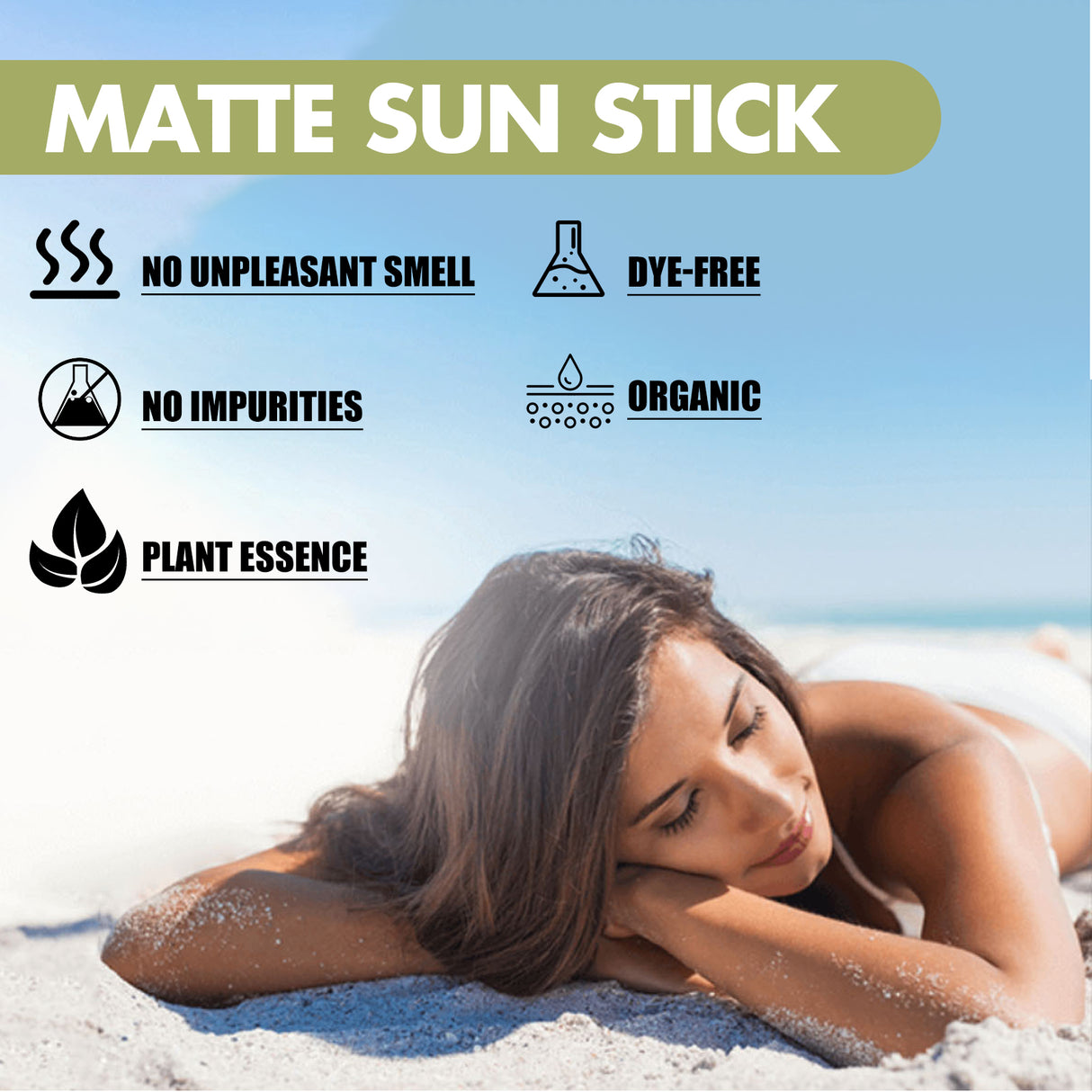Matte Protective Rod, UV Protection Moisturizing Repair White Skin Summer Refreshing Cream
