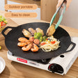 Outdoor Camping Domestic Barbecue Pan Korean Style Round Portable General Purpose Fried Egg Pan Iron Plate Barbecue Pan - V.I.P Digital Presence