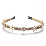 Crystal flower set with colorful glass diamond fine edge hair hoop - V.I.P Digital Presence