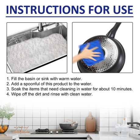 Kitchen All-Purpose Stain Removing Cleaning Powder, Kitchen Stove Oil Cleaning Utensils Rust Removal Stains Dirt Cleaning Agent - V.I.P Digital Presence