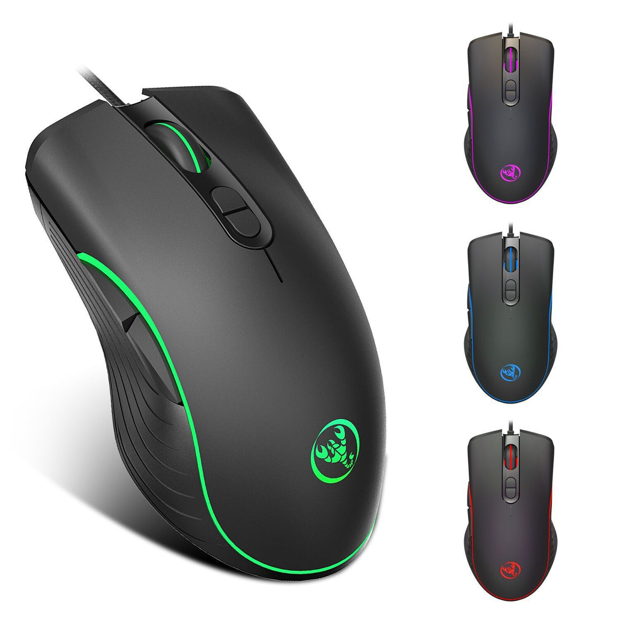 Wired gaming mechanical mouse glowing RGB PUBG e-sports computer laptop USB mouse - V.I.P Digital Presence