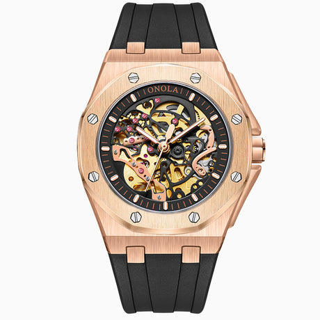 Fully automatic mechanical watch for men fashionable multi-color silicone tape waterproof watch - V.I.P Digital Presence
