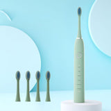 Intelligent electric toothbrush adult soft bristled household sound wave fully automatic charging simple and stylish waterproof - V.I.P Digital Presence
