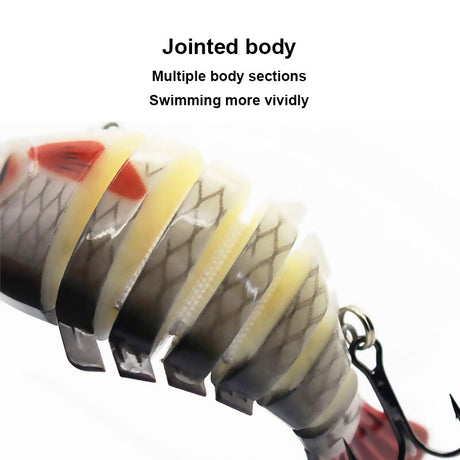 Multi Jointed Fishing Lure Sinking Artificial Wobbler Bait Hard Bait Swimbait 10cm/15.7g Fishing Tackle 7 Sections Crankbait - V.I.P Digital Presence