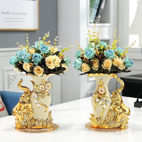 Ceramic countertop vase living room flower arrangement TV cabinet decoration creative interior decoration vase - V.I.P Digital Presence