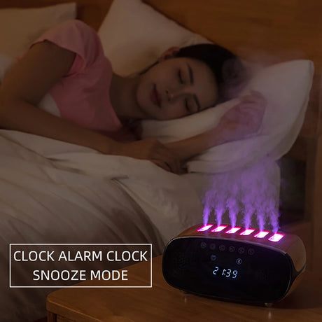 Music Clock Humidifier Colorful Volcano Light Timer for Bedroom Home Yoga Office Flame Humidifier Ultrasonic Essential - V.I.P Digital Presence