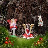 Creative resin elf statue with mushroom flower fairy ornaments - V.I.P Digital Presence