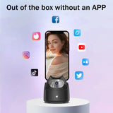 360° Rotation Automatic Face Tracking Gimbal Mobile Phone Holder APP-Free AI Face Recognition Phone Tripod for Live Vlog Video - V.I.P Digital Presence