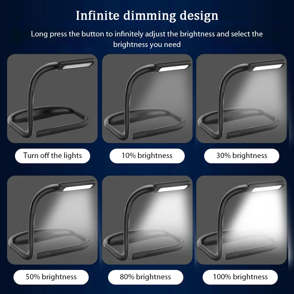 Neck Reading Light Book Lights Reading in Bed Bendable Long Lasting Portable USB Rechargeable Novelty Flexible LED Book Lighting - V.I.P Digital Presence