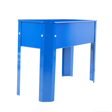 Elevated garden bed metal elevated outdoor flowerpot box suitable for backyard and terrace large flowerpot flower(Blue*2） - V.I.P Digital Presence