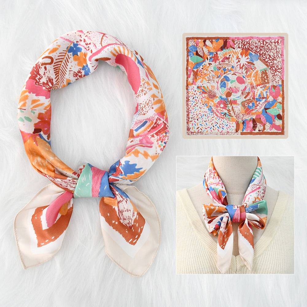 Silk Scarf Women's Sunscreen Beach Imitation Silk Versatile Silk Scarf Neckband - V.I.P Digital Presence