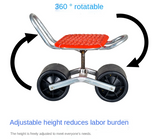 Convenient easy rotated agricultural work seat Garden Shed farm Movable tool stool with wheels - V.I.P Digital Presence