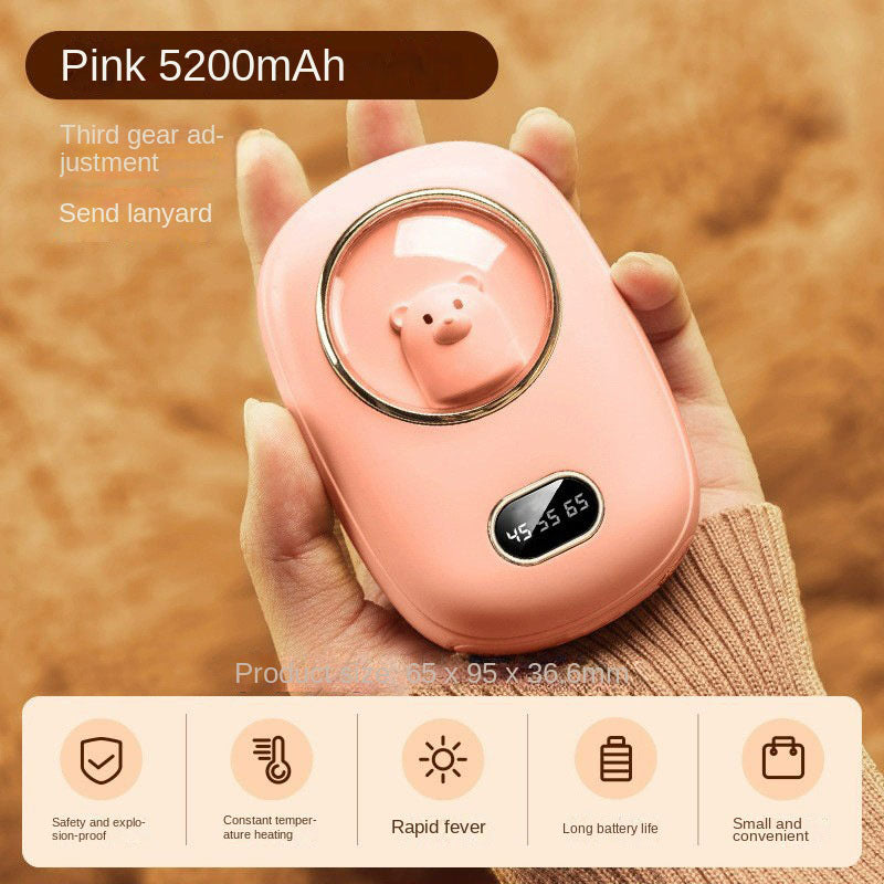 Mini Space Number Display Warm Hand Treasure 2-in-1 Warm Hand Treasure Charging - V.I.P Digital Presence