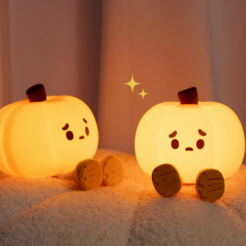 Pumpkin Nightlight Bedroom Sleep Light Bedhead Patting Light Night Light Children's Sleep Companion Eye Protection Light Gift - V.I.P Digital Presence