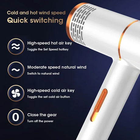 Professional Hair Dryer High Power Infrared Anion Hammer Powerful Cold And Hot Air Salon Hair Dryer - V.I.P Digital Presence