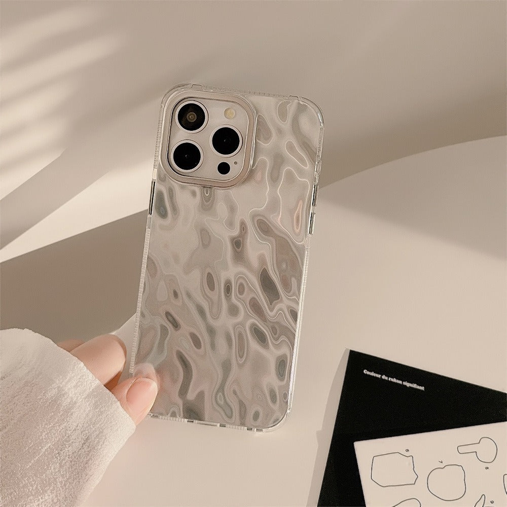 Advanced silver foil pattern suitable for iPhone 15 Pro minimalist Max Apple phone case 14 cool style 12 - V.I.P Digital Presence