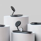 Foldable wireless convenient 3-in-1 magnetic wireless fast charging suitable for Apple 3-in-1 wireless charging - V.I.P Digital Presence