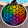 3d Bohemian Tai Chi Animal Digital Print Round Ribbon Beach Towel Swimming Yoga Picnic Mat Bikini Covered Napkin