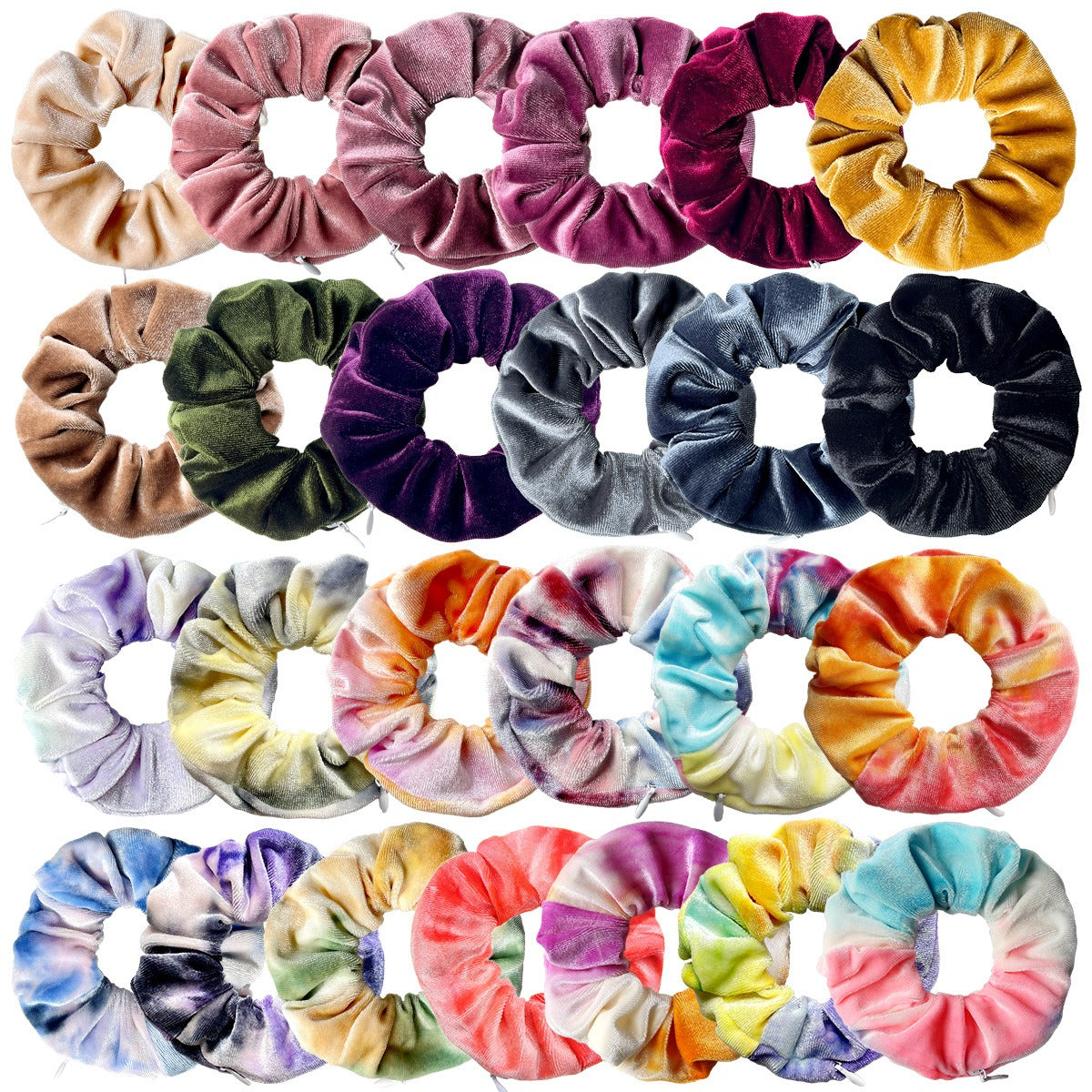 Tie dye velvet zipper large intestine loop - V.I.P Digital Presence